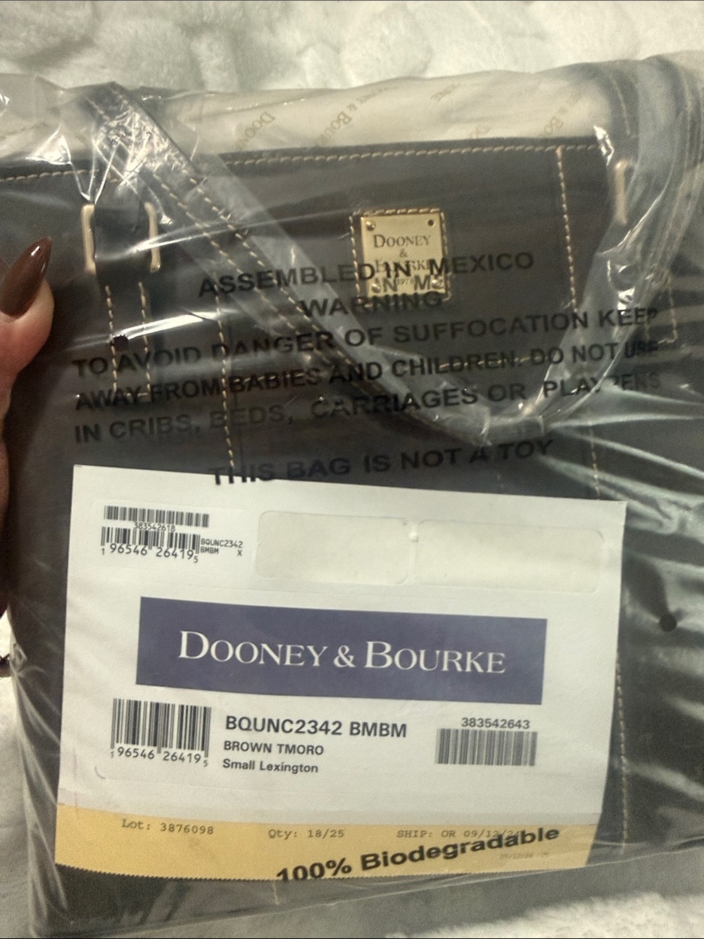 Dooney & Bourke Brown Small Lexington Crossbody Purse